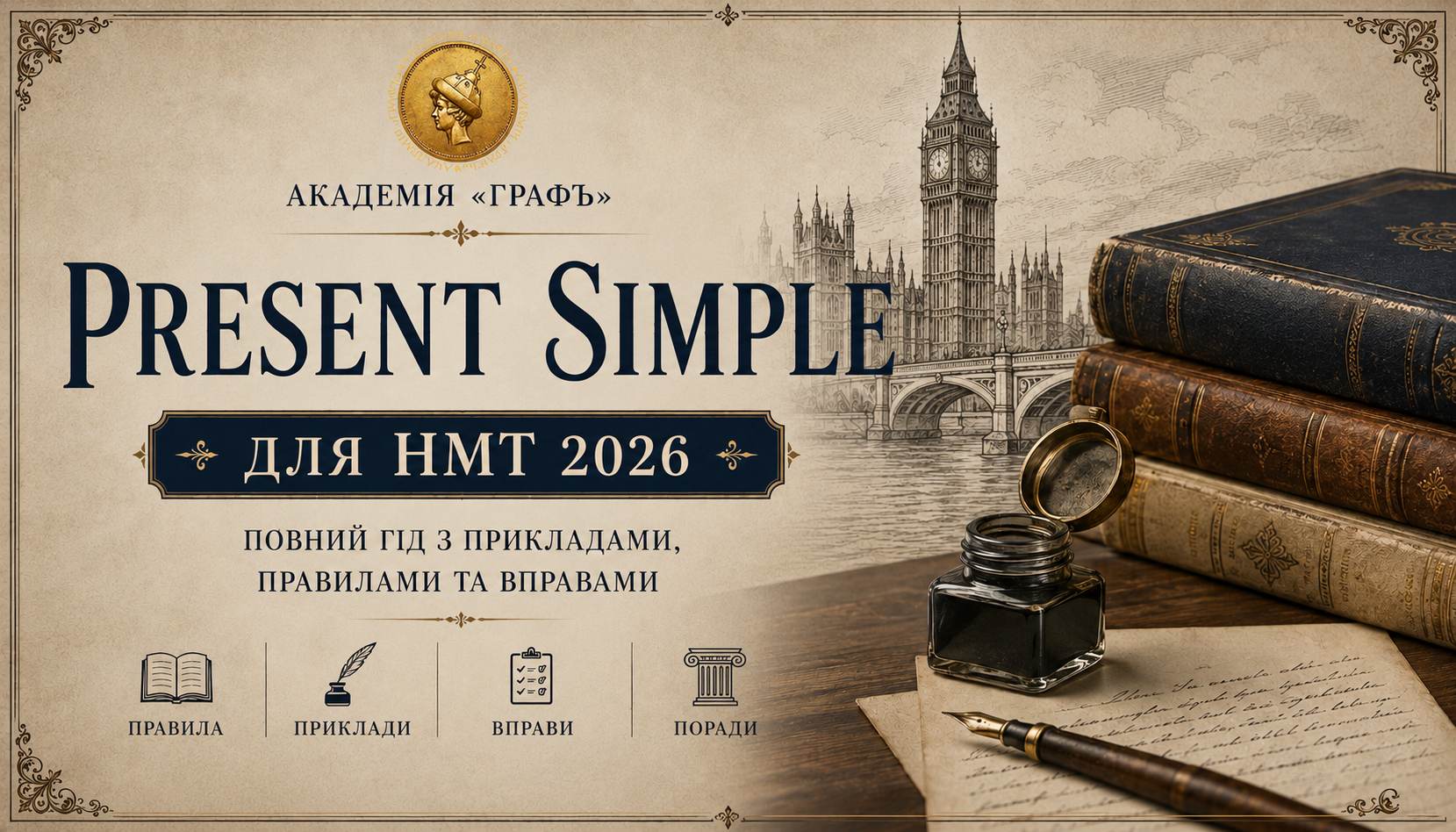 Present Simple для НМТ 2026 — повний гід з прикладами, правилами та вправами